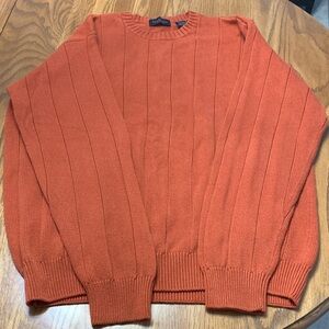 Van Heusen Orange Ribbed Men’s Large Sweater